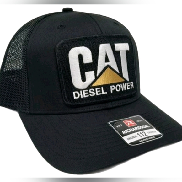 Richardson Accessories - Retro Vintage Style Richardson 112 Trucker CAT Diesel Power Patch Tractor Hat